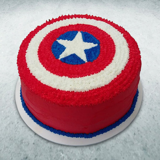 Captain America Theme Cake