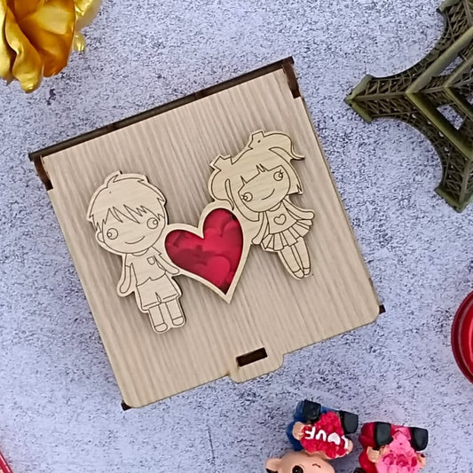 Wooden Photos Box with Secret Msg