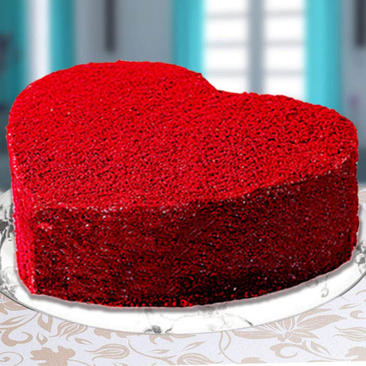 Delicious Red Velvet Heart Cake