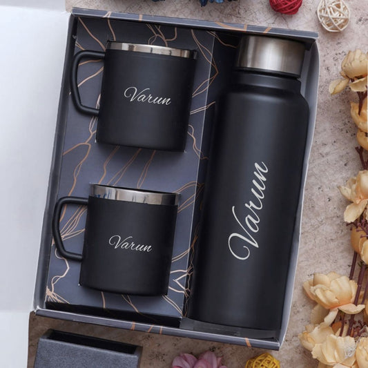 Personalised Bottle Cup Set