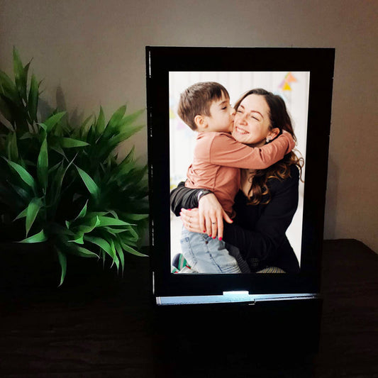 Personalized rotating Lamp with 4 photo