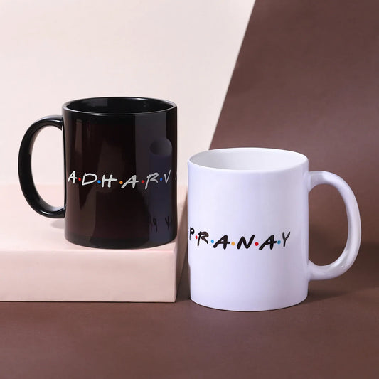 Personalised Friends Theme Mug Set