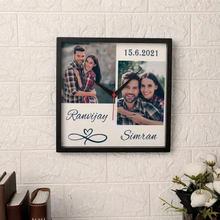 Personalized Name & Date Photo wall Clock