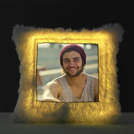 Copy of Personalized Fur Photo Cushion with LED
