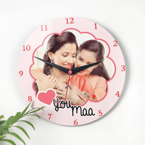 Personalised wall clock for mom